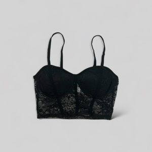 Black Lace Bustier Corset Top